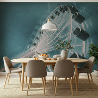 Ferris Wheel Sky Gaze wallpaper creating a whimsical, playful atmosphere.