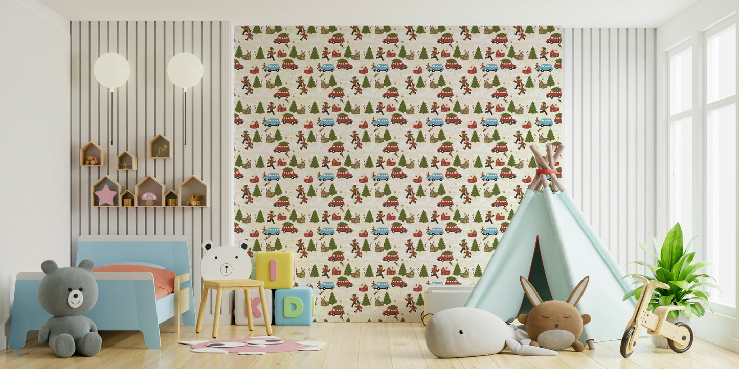 Holiday Cheer celebratory wall covering

