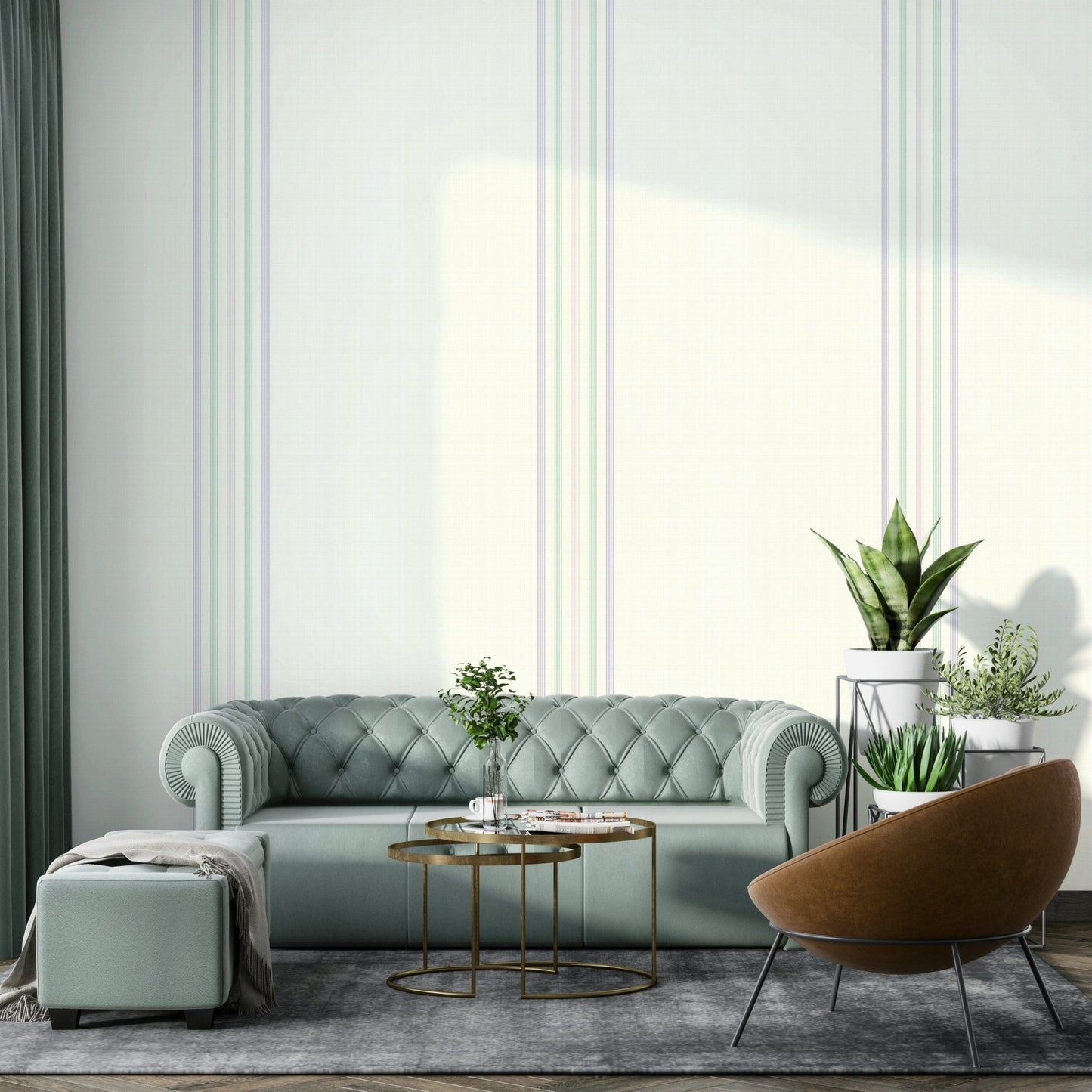 Soft pastel stripes for bedroom or nursery
