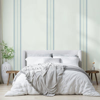 Wallpaper with narrow vertical stripe design
