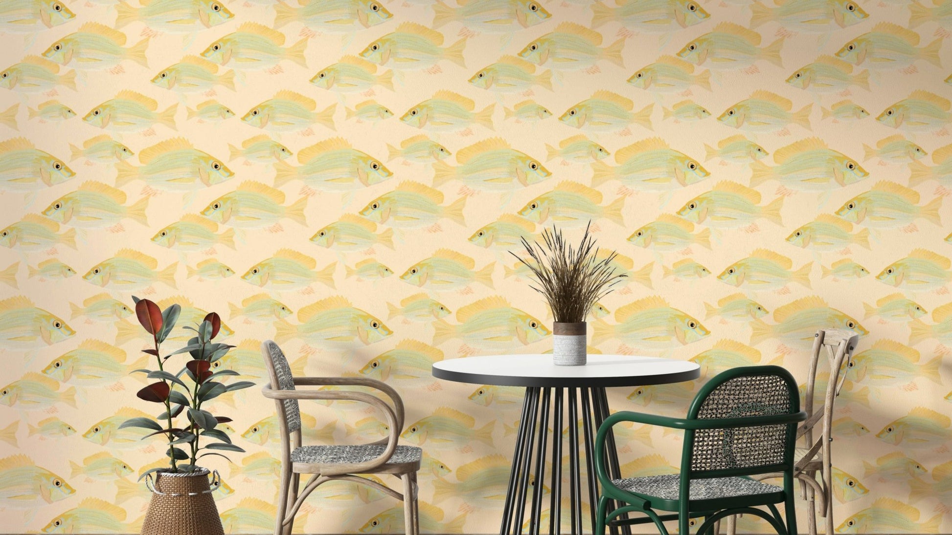 Fish Pattern1 Wallpaper with repeating fish design

