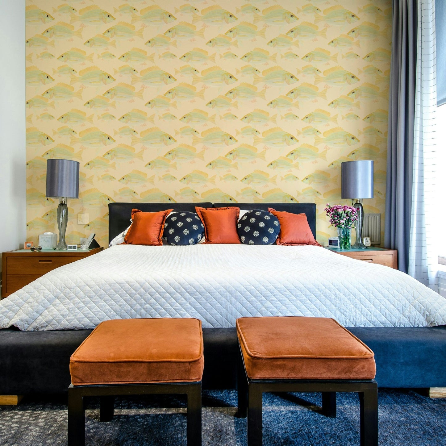 Ocean-inspired wallpaper for bathroom or kids' room

