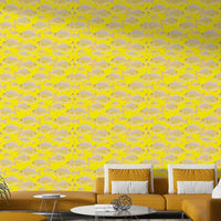 Nautical wallpaper featuring fish in motion

