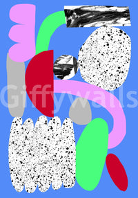 Subtle and artistic Flakes Wall Mural with intricate design

