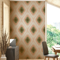 Features a classic flame stitch or bargello design.

