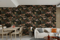 Elegant bird and flower wallpaper

