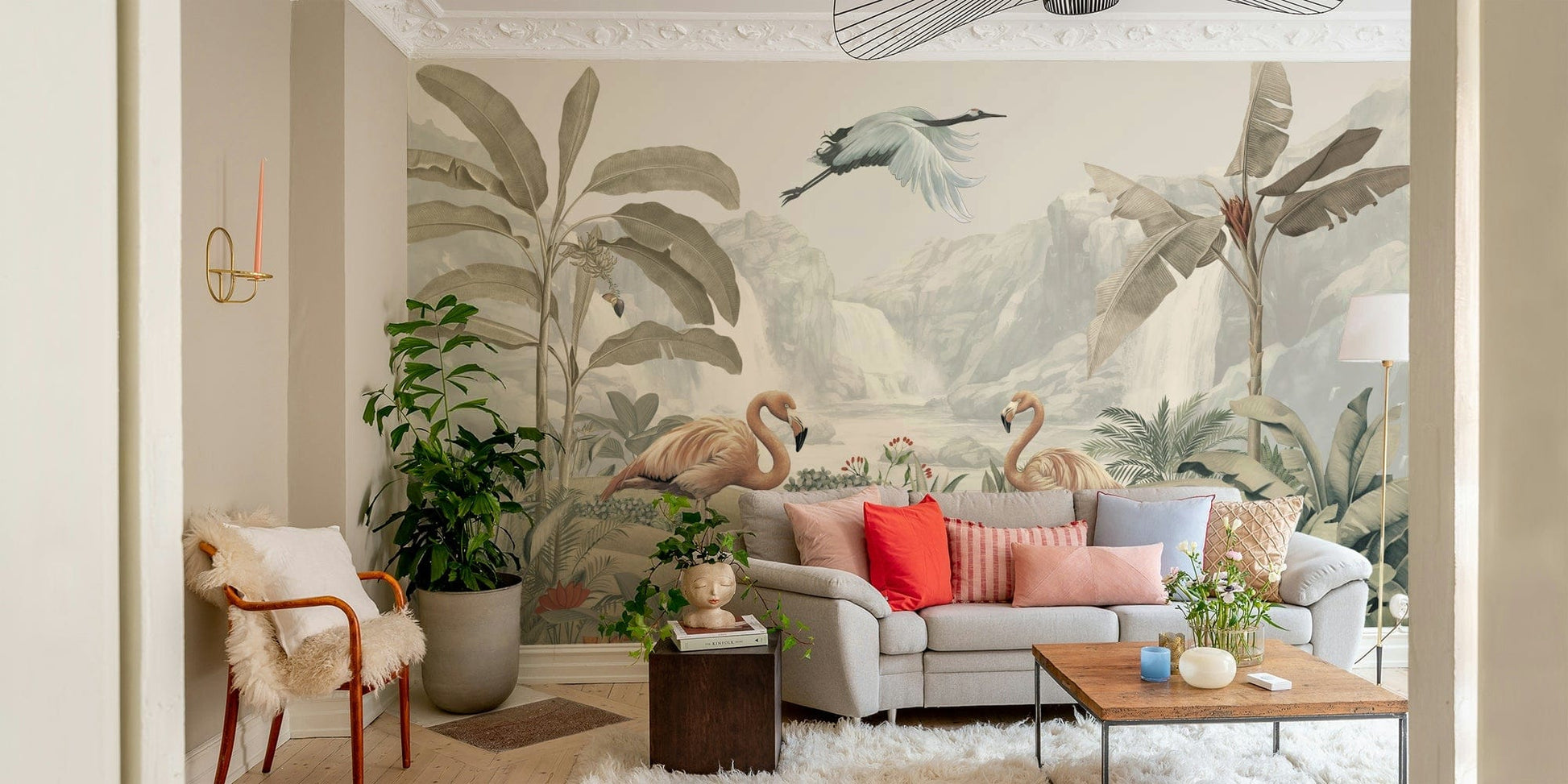 The design feels peaceful and organic.

