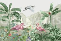 The style is a soft-focus illustration or a painterly design.

