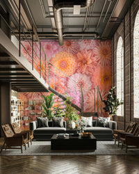 The composition is dense and tightly packed.

