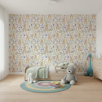 Whimsical home decor Floral Bunny Bliss, full of clover, violets, and charm.