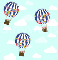 Floral Hot Air Balloons Wallpaper⁠