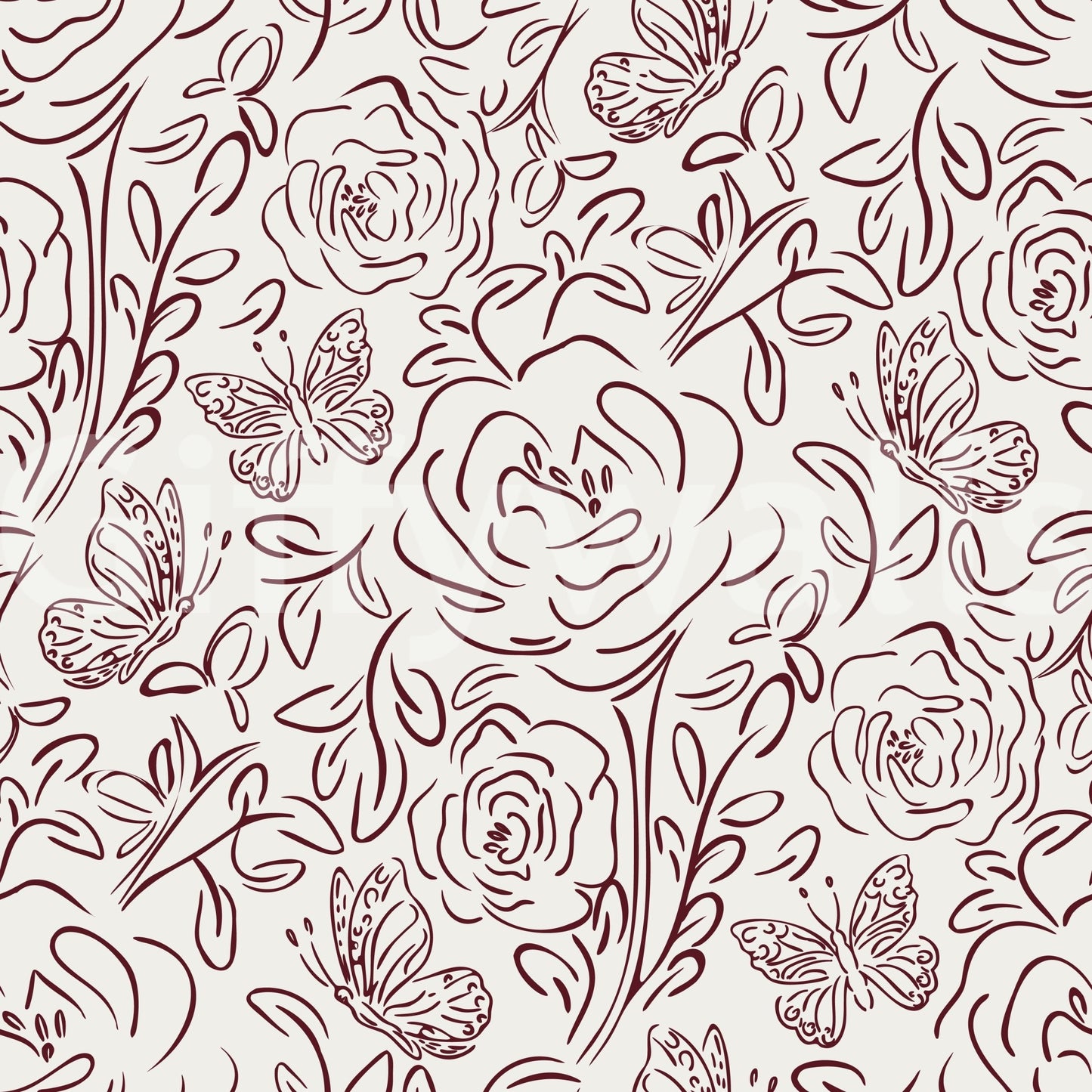 Floral Line Dance Wallpaper⁠