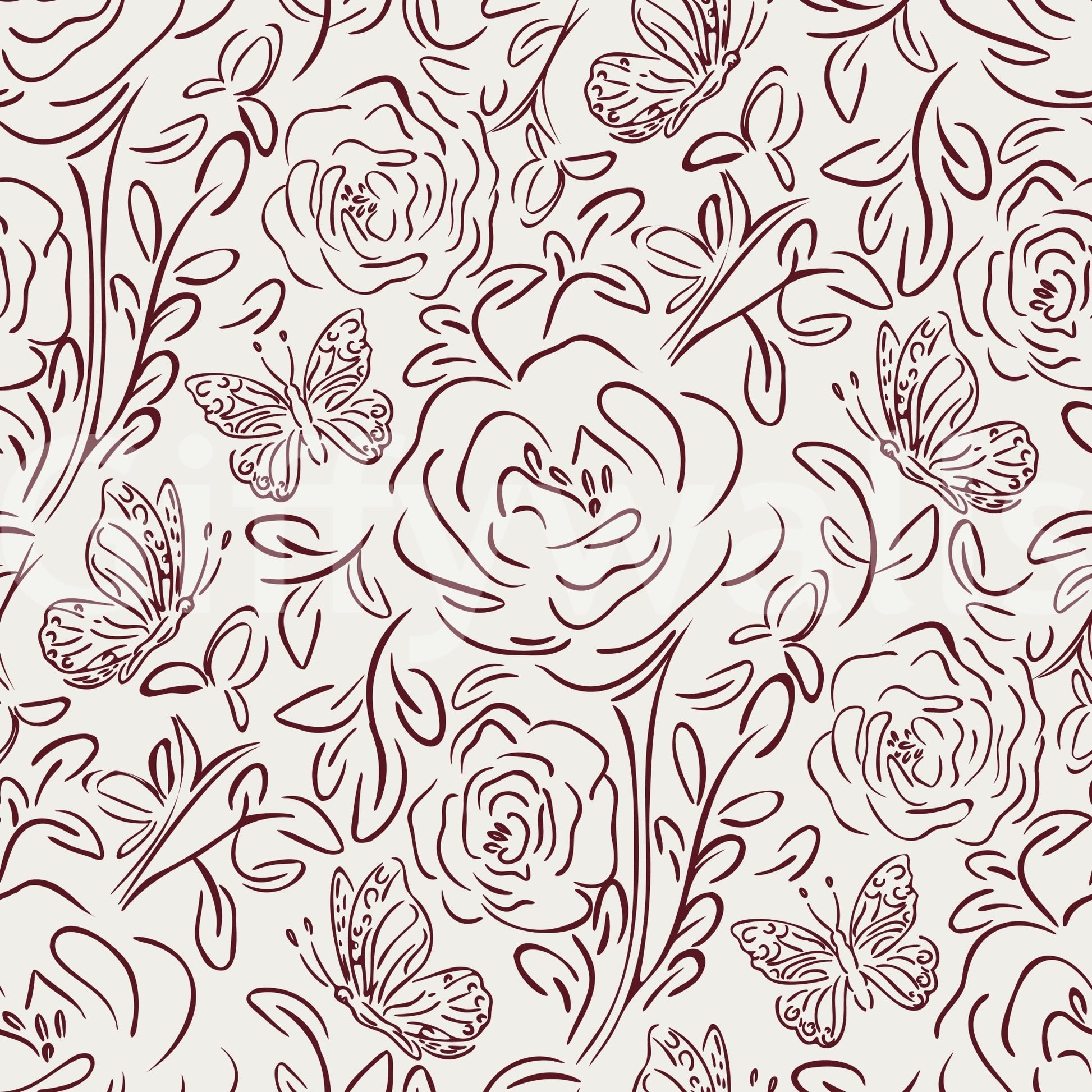 Floral Line Dance Wallpaper⁠