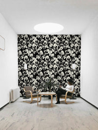 The colors are monochromatic, with different shades of white and off-white.
