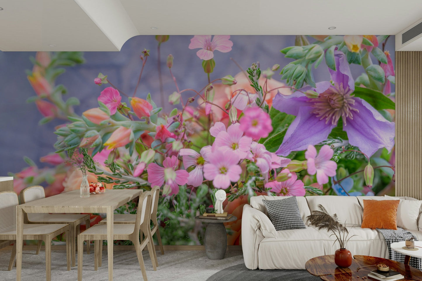 The design is non-realistic and interpretive.

