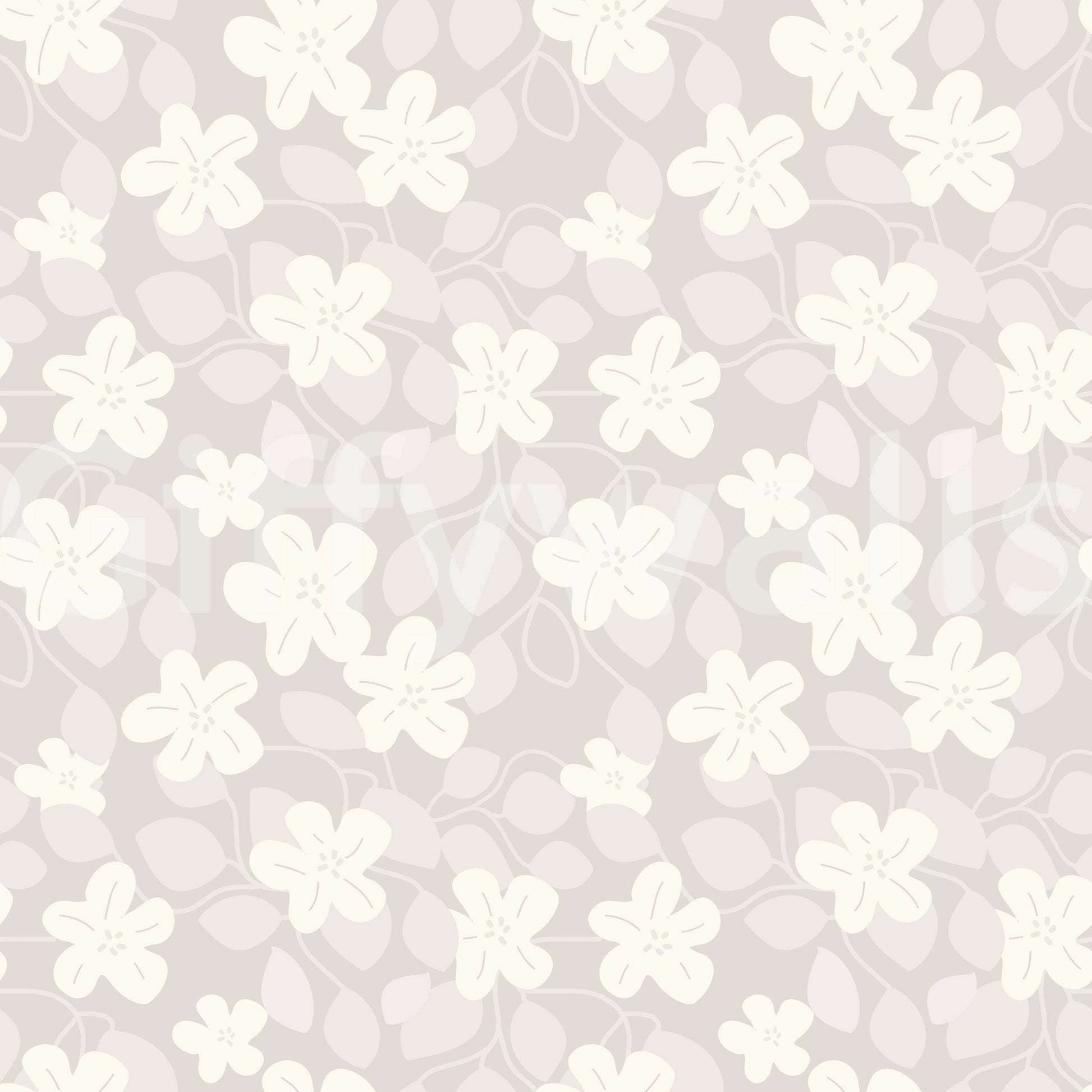 Seamless wildflower wallpaper for walls improves bedroom ambiance.