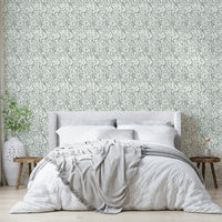 Refined black wallpaper for walls with delicate flower accents

