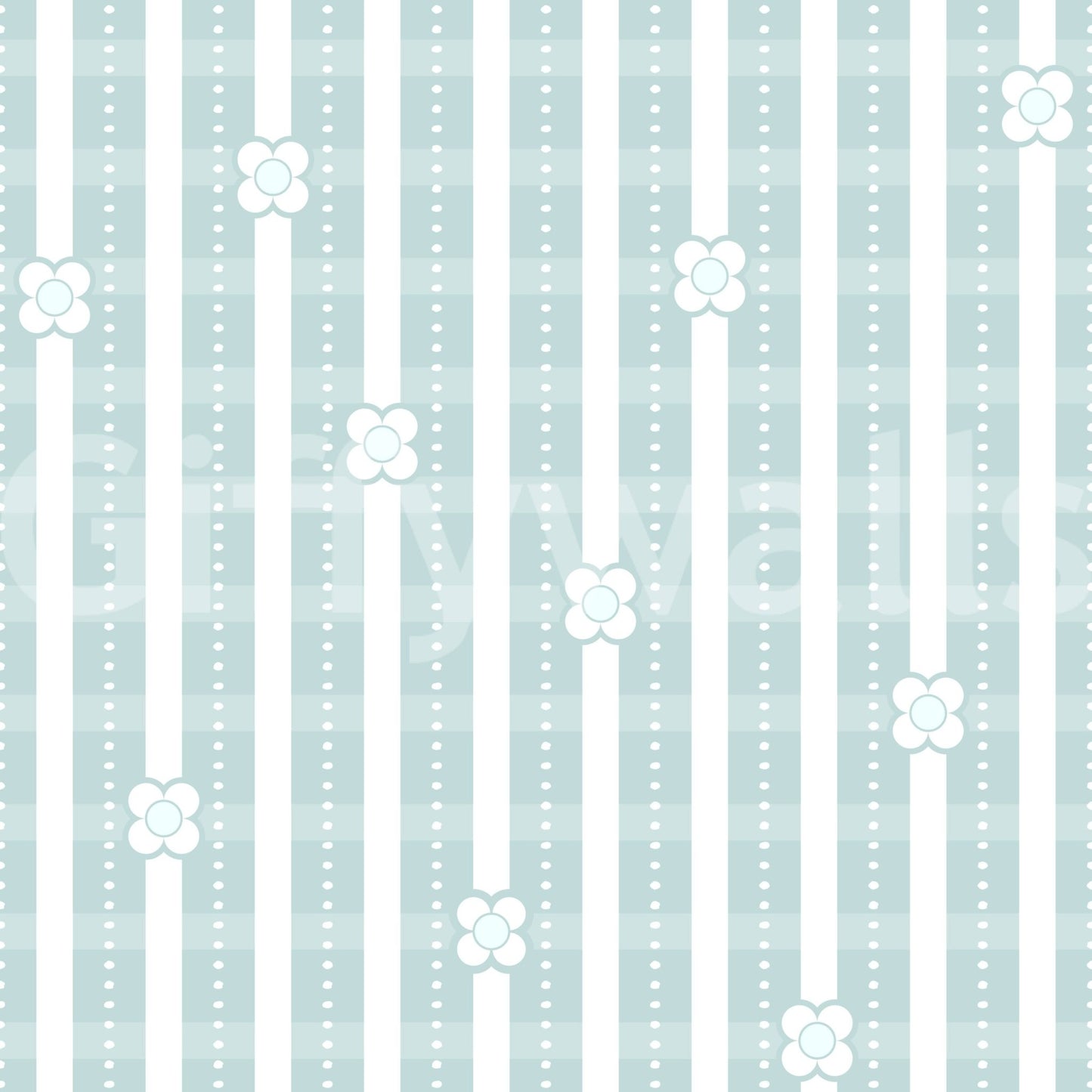 Floral Stripe Serenity Wallpaper⁠