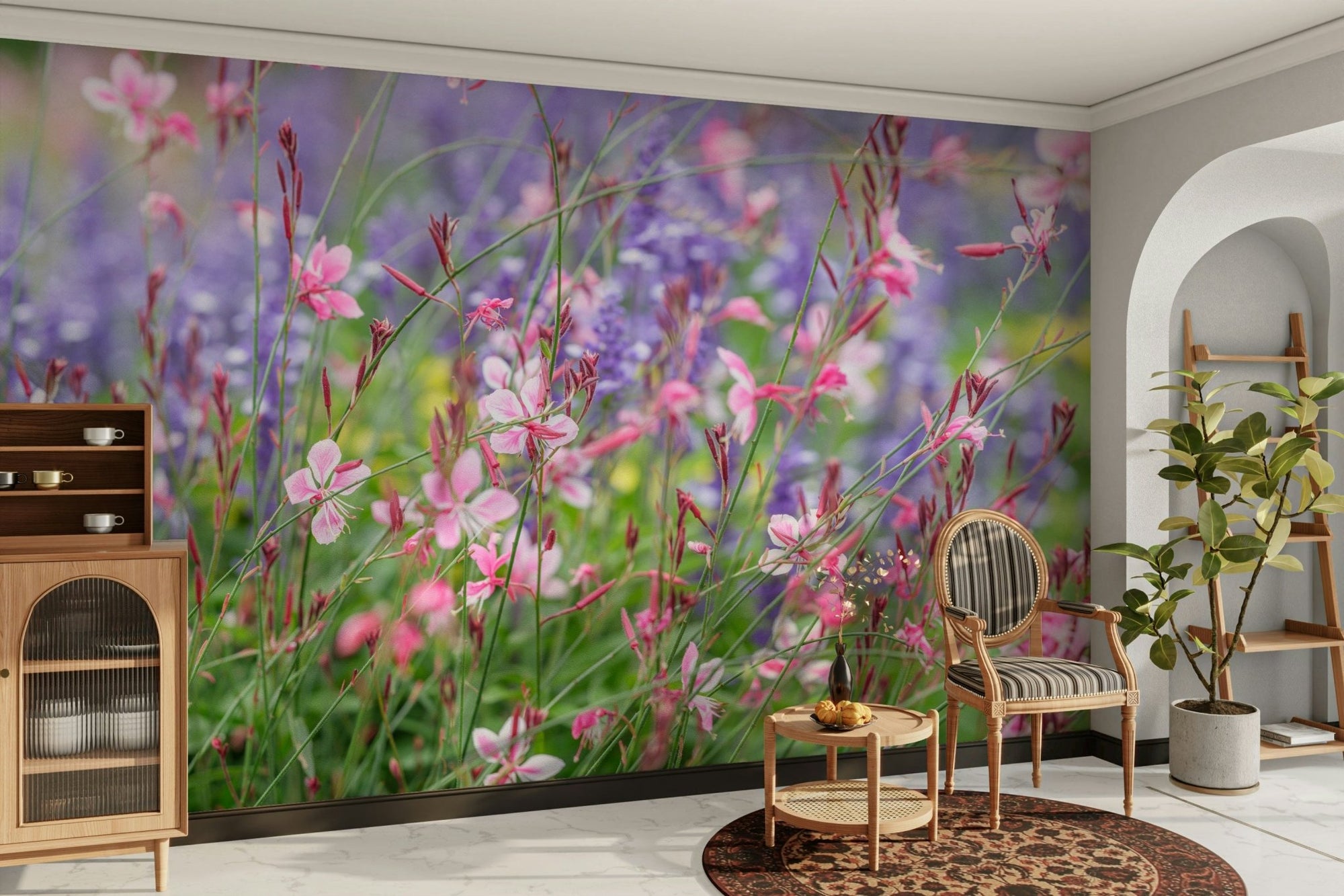 A captivating and ethereal wall mural.
