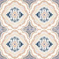 Lightweight texture of the Floral Tile Harmony Wallpaper for wall.