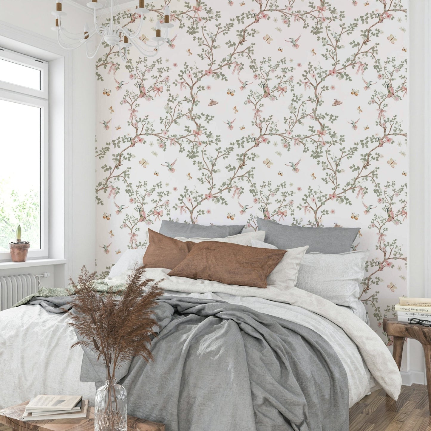 Design with a blend of intricate details and soft colors.

