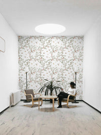 Birds and flowers rendered in a sophisticated style.

