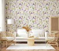 Floral Whispers peaceful sparrowhawk insect wallpaper print.
