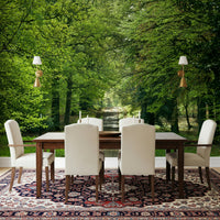 Fresh green canopy wall mural over road