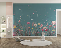 Flower Butterfly Garden Wallpaper Murals - Giffywalls