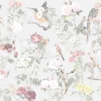 Flower-themed wall mural wallpaper

