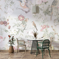 Botanical blooms wall mural


