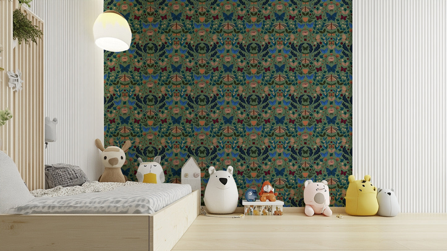 Fluttering florals Wallpaper⁠