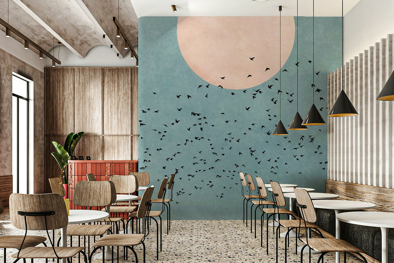 A captivating and inspiring wall mural.
