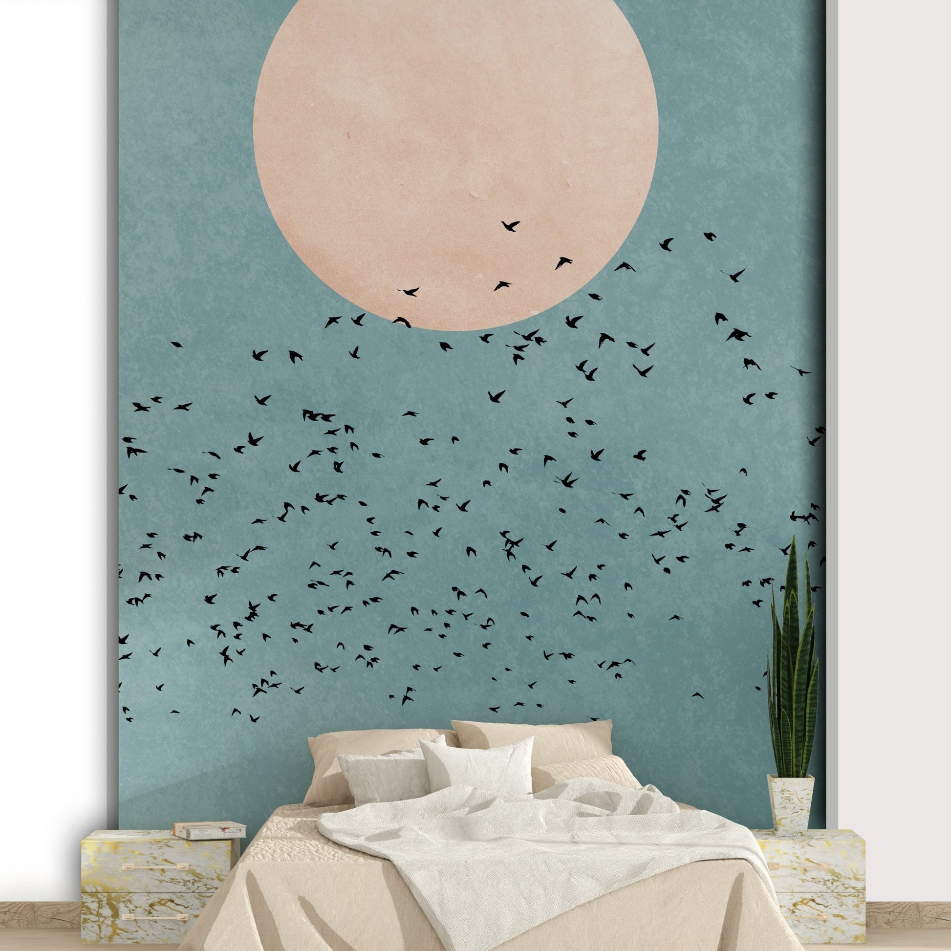 The colors often reflect open skies, clouds, or airy natural elements.
