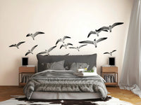 Soaring birds in the Flying Birds Horizontal mural creating an open feel.

