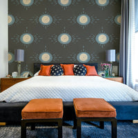 Folk Bloom wallpaper bringing nature-inspired beauty to your room

