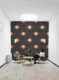 Folk Bloom wallpaper adding warmth and sophistication to any room

