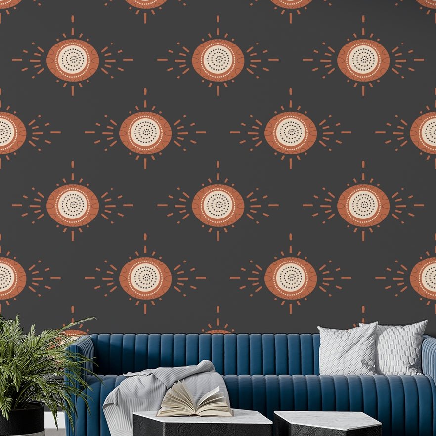 Clean lines and bold floral design bringing modern elegance to walls

