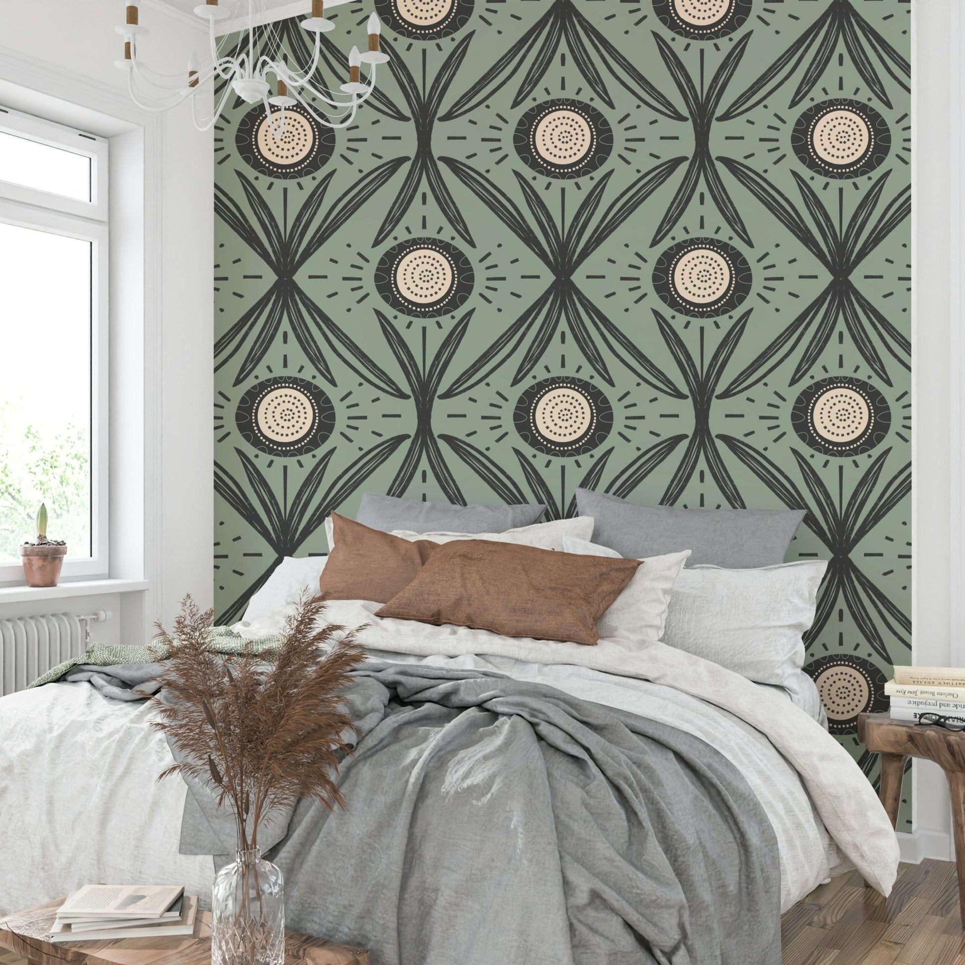 Dark floral wallpaper for bold spaces
