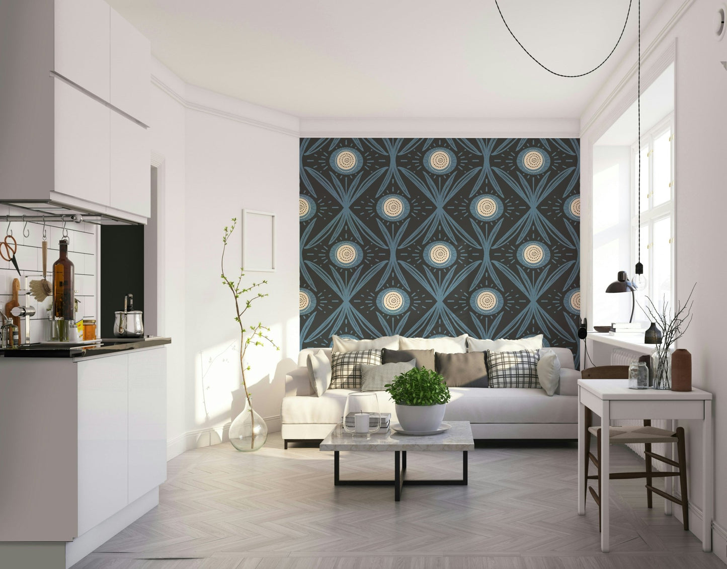 Wallpaper for bedroom or quiet space
