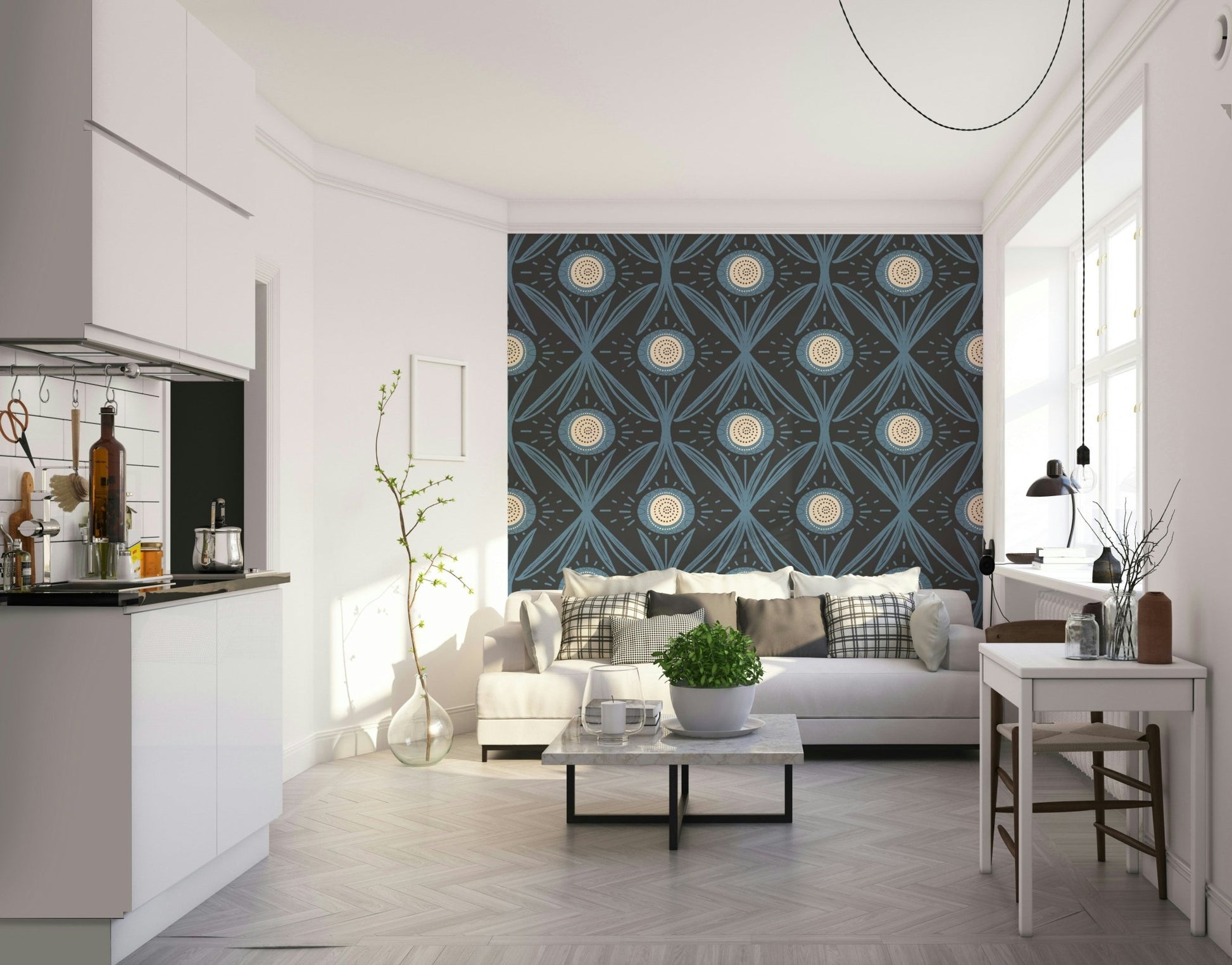 Wallpaper for bedroom or quiet space
