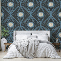 Mural wallpaper with vintage floral charm
