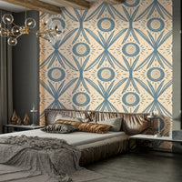 Gentle floral print in dusty blue shades
