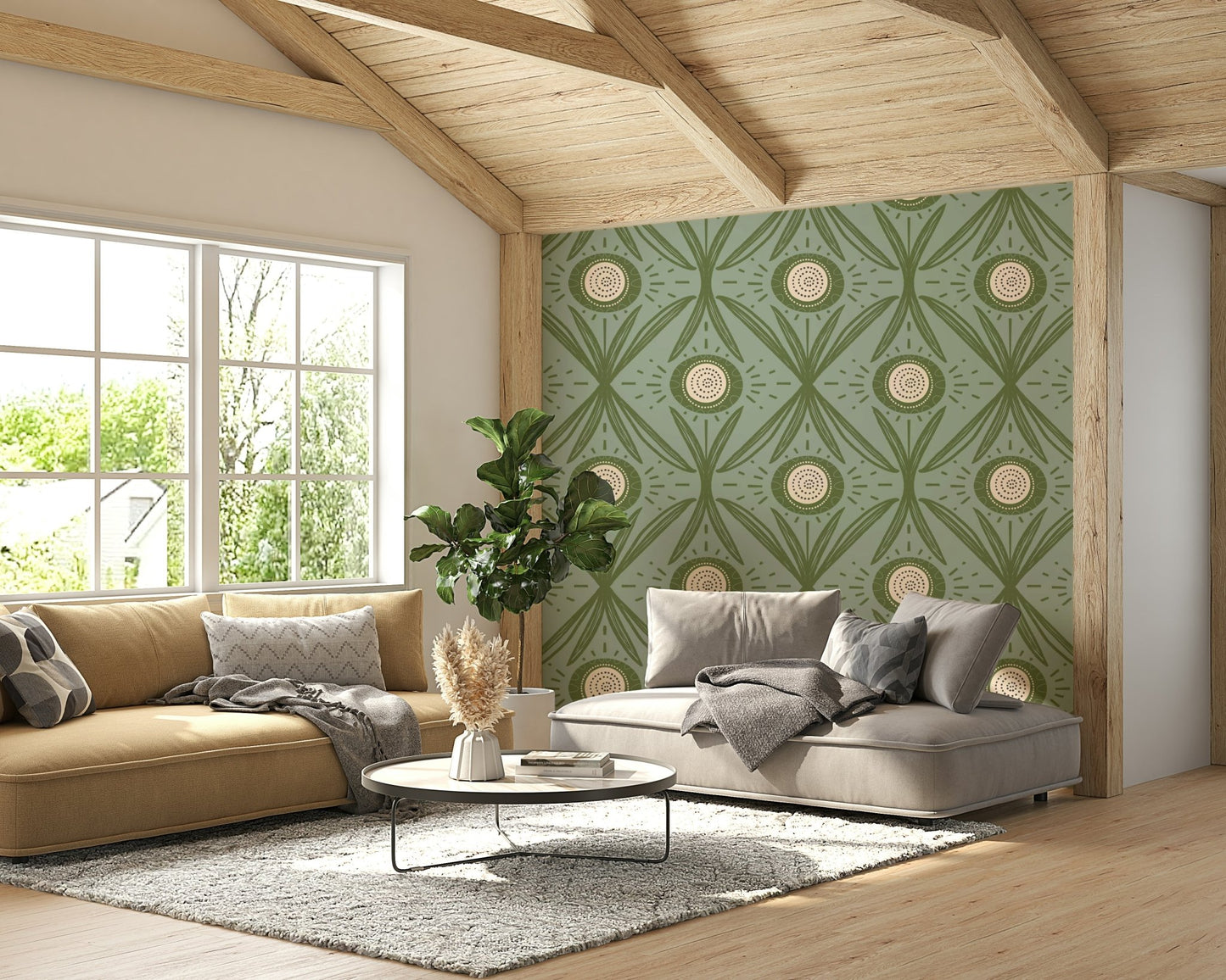 Traditional floral print for calm interiors
