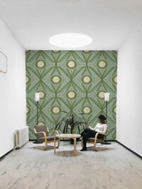 Wall mural with gentle floral patterns
