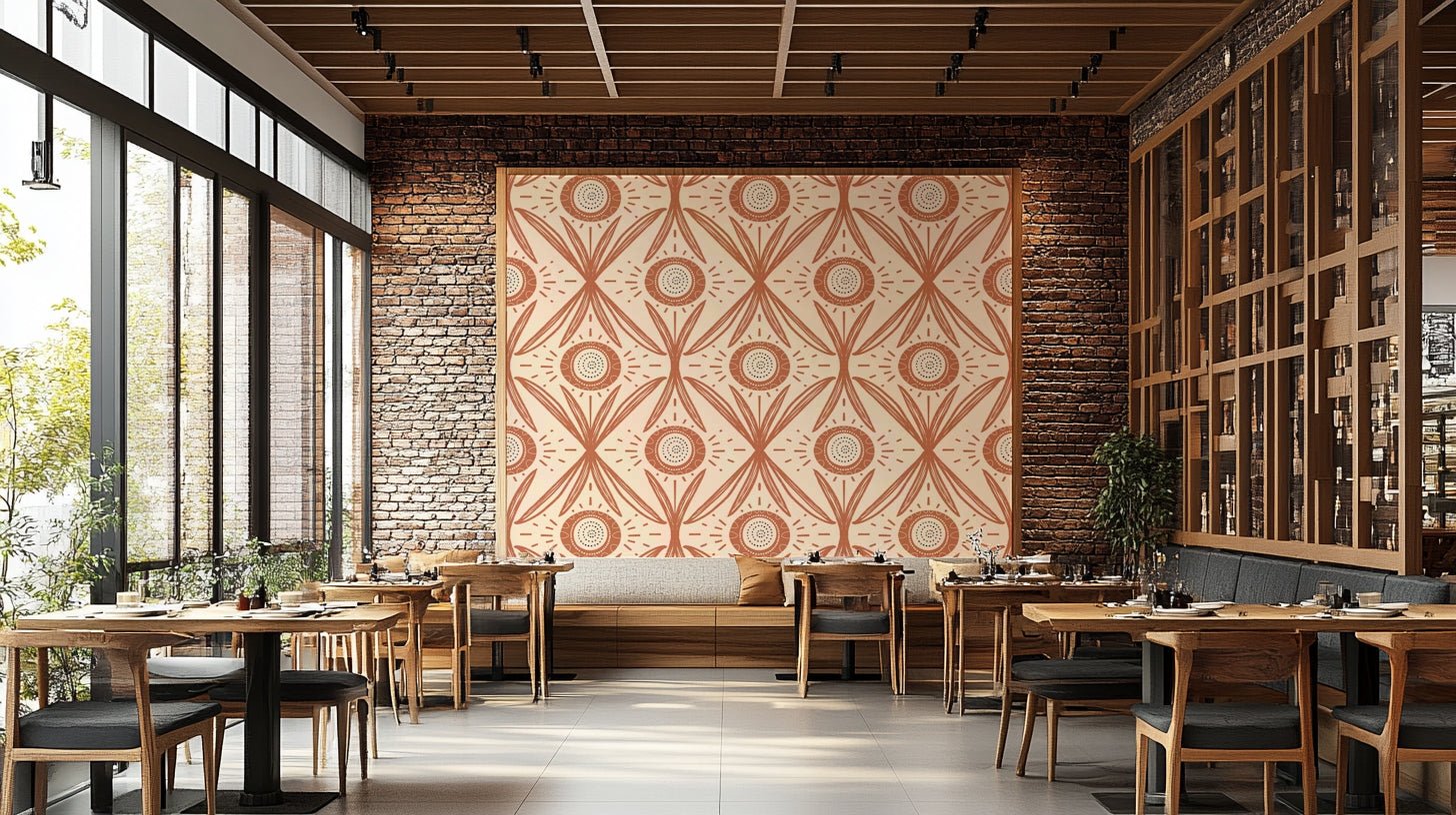 Retro cottage floral wallpaper for walls
