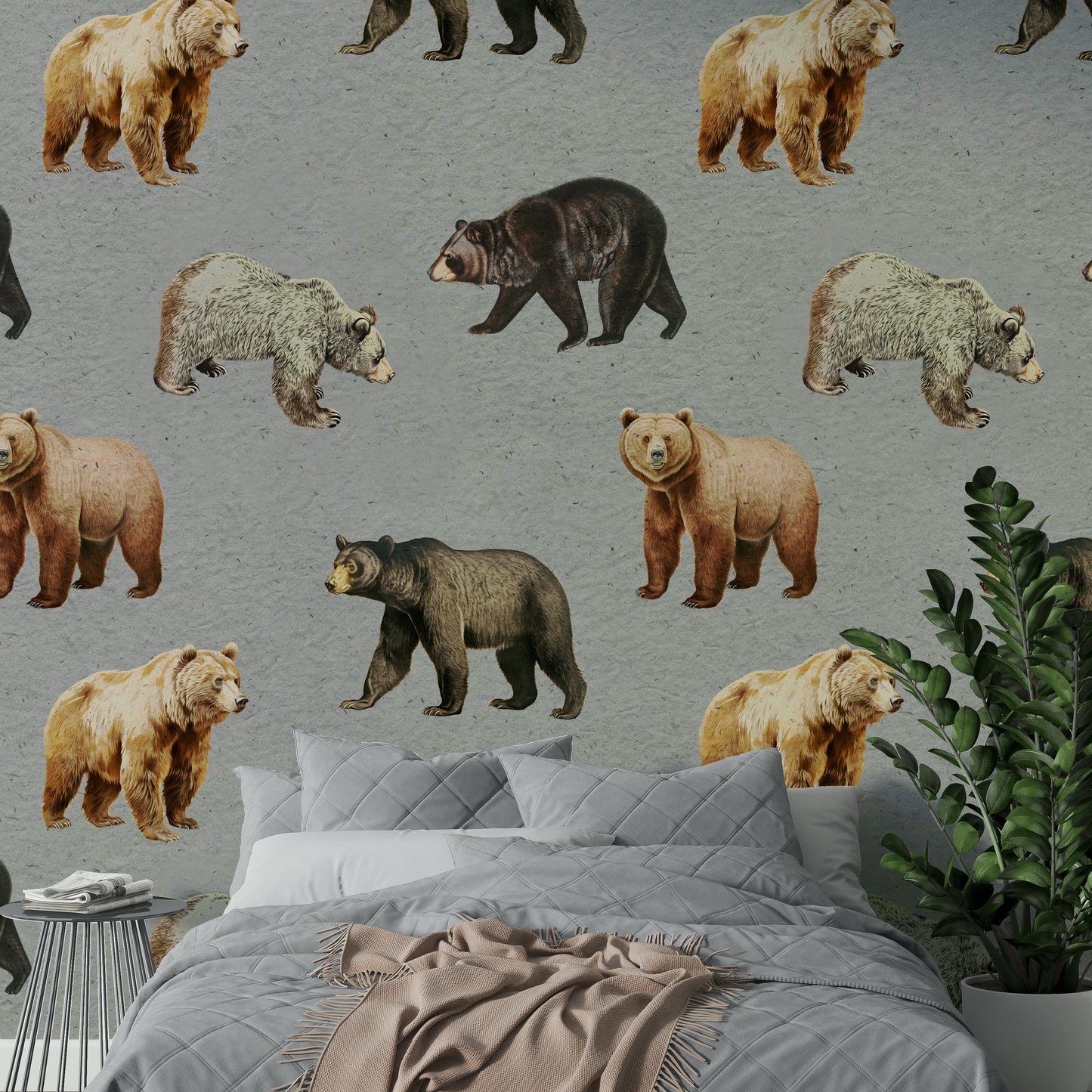 Brown and black bear wallpaper

