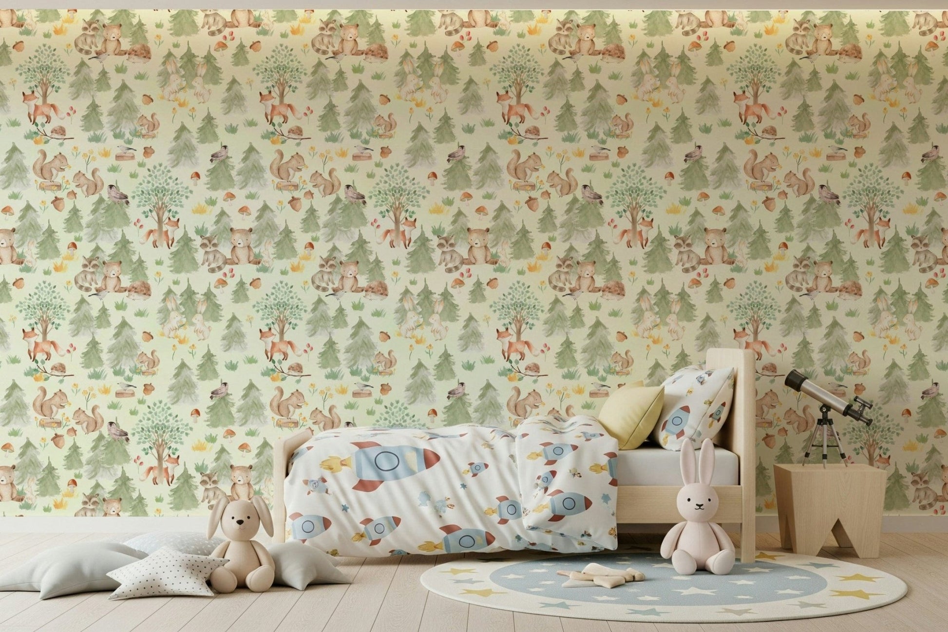 Cozy wall decor featuring adorable wildlife scenes.