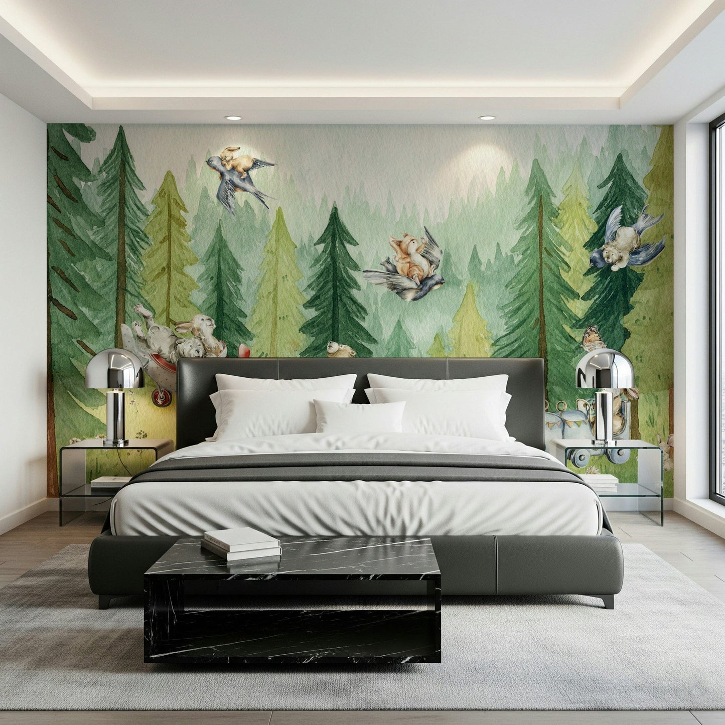 Delightful Forest Friends aviation scene, a lovely nature wallpaper.
