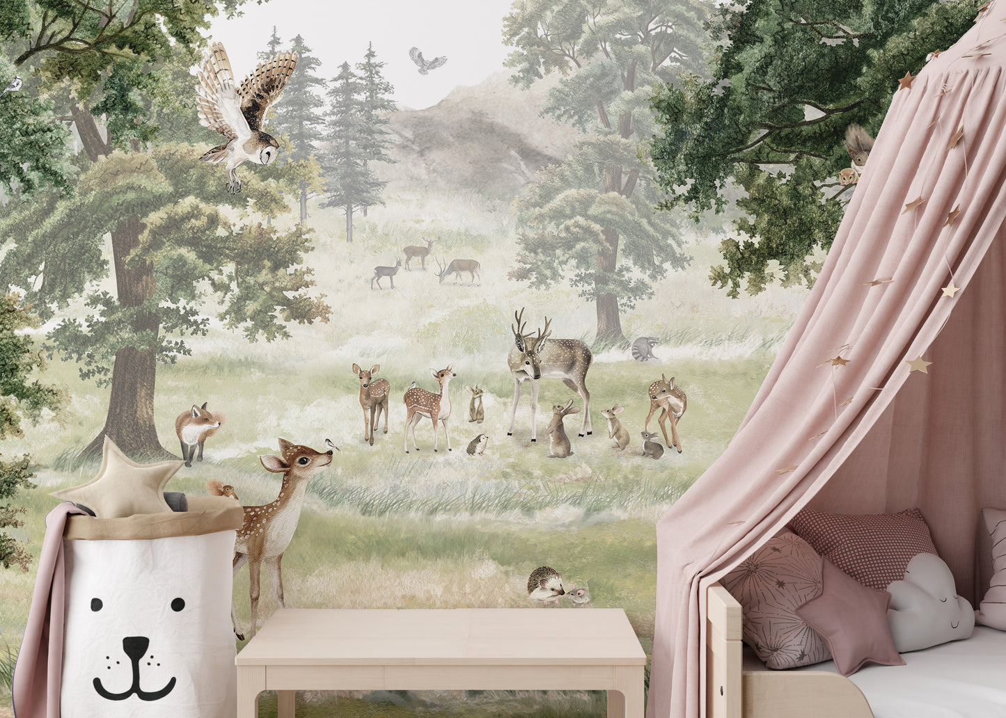 Forest fun wallpaper murals for kids room - Giffywalls